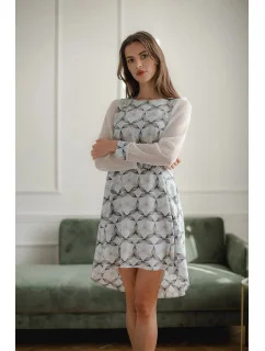 Dámske šaty L082 white/blue - Lenitif