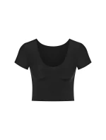 Dámsky top ZERO Feel 2.0 Crop Top - BLACK - black 0004 - SLOGGI Dámsky top ZERO Feel 2.0 Crop Top - BLACK - black 0004 - SLOGGI