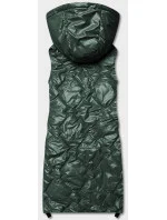 Tmavozelená dámska vesta s kapucňou (6028)