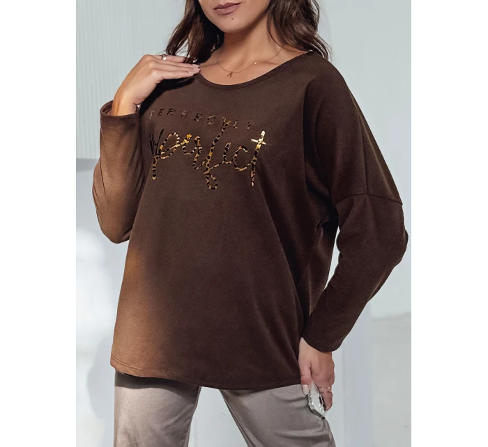 Dámska oversize blúzka PERFSTYLE chocolate FashionStreet RY2667