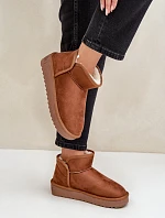 Śniegowce Na Platformie Damskie D.Franklin DFSH370010 Brązowe