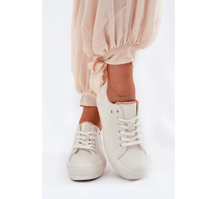 Dámské Tenisky Z Eko Kůže Big Star model 21690713 Světle Béžové - Big Star Shoes Dámské Tenisky Z Eko Kůže Big Star model 21690713 Světle Béžové - Big Star Shoes