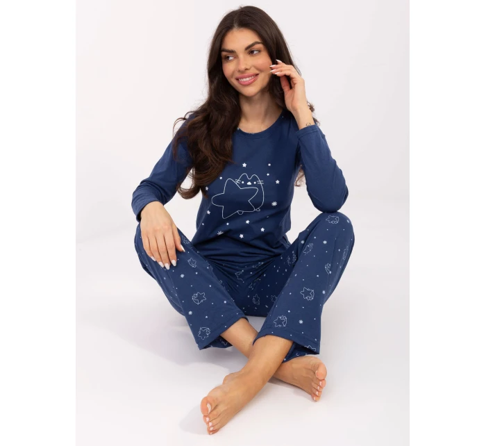 DU PI FP 005.61 tmavomodré pyžamo DU PI FP 005.61 tmavomodré pyžamo