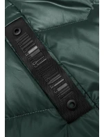 Tmavě zelená dámská zimní bunda s asymetrickým zipem model 21246639 - S'WEST