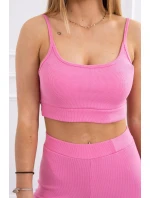 Súprava s nohavicami s vysokým pásom svetlo ružová Súprava s nohavicami s vysokým pásom svetlo ružová