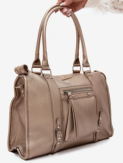 Velká taška z imitace kůže Zlatá model 22220885 - Flora&Co