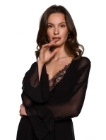 Dámské šifonové šaty se  Černá  model 18778242 - Makover