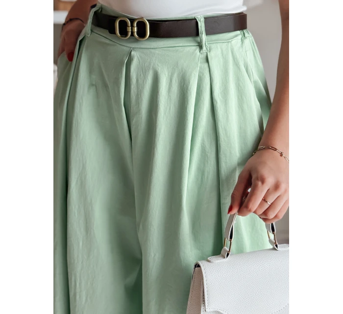 FLOWES sukňa - nohavice s opaskom FLOWES mätová FashionStreet UY2594