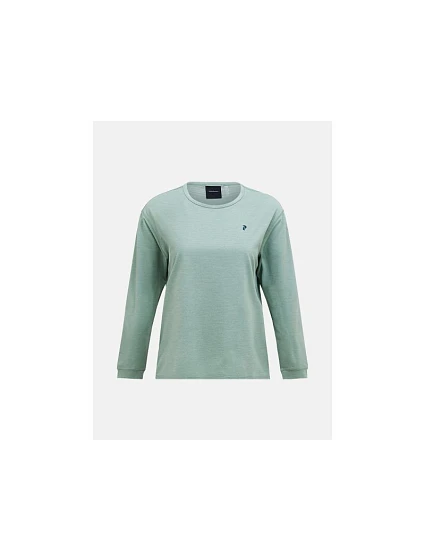 Dámske tričko PEAK PERFORMANCE W Trail Longsleeve, zelená farba