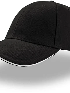 Atlantis Headwear Liberty Sandwich 6-panelová čiapka „Liberty Sandwich“ 33.0005 čierna/biela