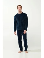 Sametové pruhované pyžamo model 20517132 - Vamp