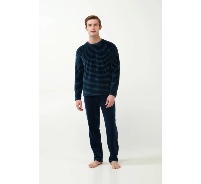 Sametové pruhované pyžamo model 20517132 - Vamp