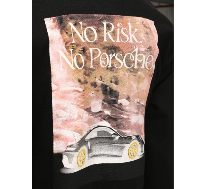 Pánská mikina s potiskem černá model 21995784 - Dstreet