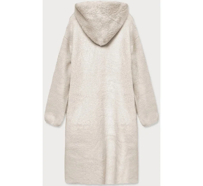 Béžový vlnený prehoz s kapucňou (B3006) Béžový vlnený prehoz s kapucňou (B3006)
