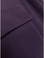 Fialový casual komplet s nohavicami typu cargo (AMG-338A)