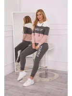 Súprava s potlačou vo farbe ecru+graphite