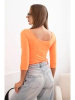 Tričko s okrúhlym výstrihom oranžové