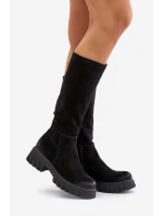 Kozačky Kolena Zateplené Černé model 21677179 - Zazoo