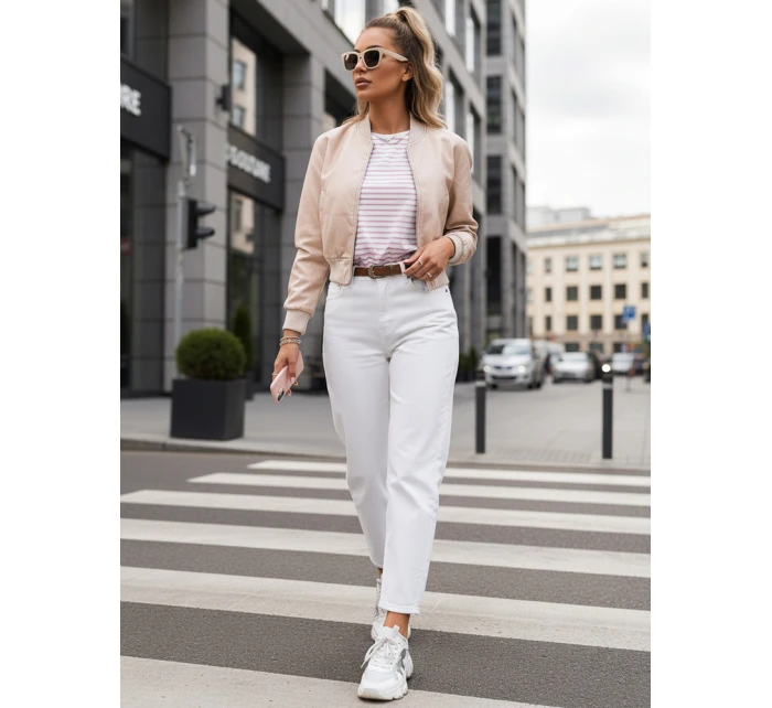 Dámská kožená bunda béžová Dstreet model 21976919 - FashionStreet
