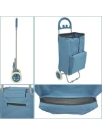 NÁKUPNÁ TAŠKA NA KOLIESKACH S RÁMOM 40L MODRÁ