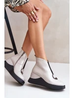 Boty Na Klínu Zateplené D&A Světle šedé model 21671894 - S.Barski