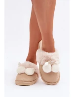 Kapcie Damskie Z Futerkiem Beżowe Nartani Kapcie Damskie Z Futerkiem Beżowe Nartani