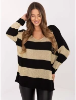 Jumper MI SW 2909.55 čierny a zlatý Jumper MI SW 2909.55 čierny a zlatý