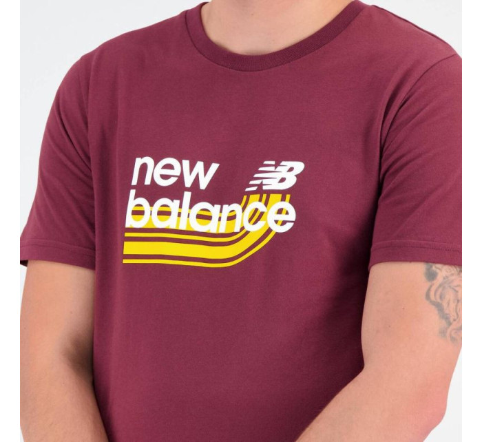 Pánske tričko BG MT31908 Maroon s potlačou - New Balance