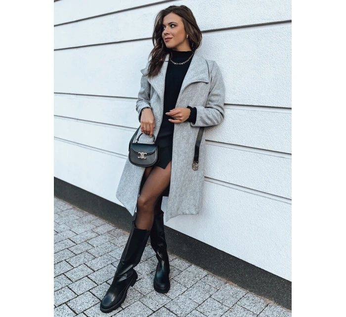 CELESTIA dámsky kabát svetlosivý FashionStreet NY0649