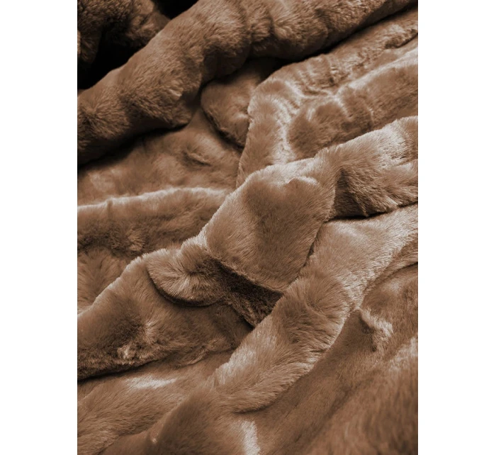 Dámska zimná bunda na kožušine zelená (m21312)