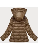 Dámska prešívaná zimná bunda s kapucňou v hnedej farbe (YP-22075-101) Dámska prešívaná zimná bunda s kapucňou v hnedej farbe (YP-22075-101)