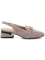 Dámské sandály z lakované kůže béžové Artiker 56C1996