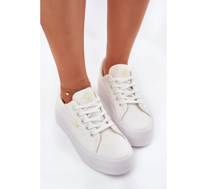 Trampki Damskie Na Platformie Lee Cooper LCW-25-31-3450L Białe