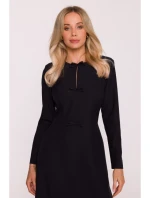 model 21319063 Šaty s mašlí černé - STYLOVE