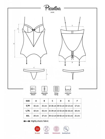 Korzet model 22194600 corset - Obsessive