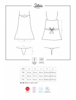 Košieľka Satinia babydoll dark blue - Obsessive