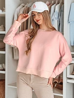Dámska oversize maslová mikina s NUBISS ružová FashionStreet RY2799