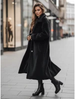Dámský zimní kabát teddy s kožešinou dlouhý černý Dstreet model 21995089 - FashionStreet