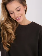 Bawełniana damska bluza basic Goodlookin ciemny brąz (A1047) Bawełniana damska bluza basic Goodlookin ciemny brąz (A1047)