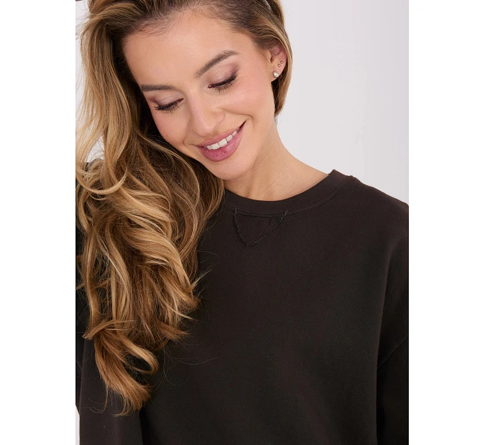 Bawełniana damska bluza basic Goodlookin ciemny brąz (A1047) Bawełniana damska bluza basic Goodlookin ciemny brąz (A1047)