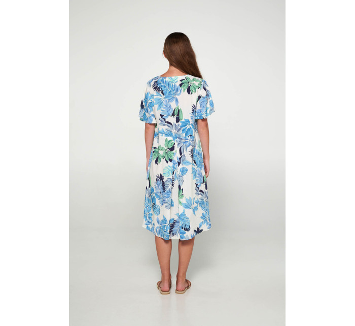 Vamp - Kvetinové šaty s krátkymi rukávmi 20416 - Vamp