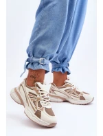 Dámské sportovní šněrovací boty Béžove model 21626276 - Boto