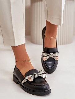 Kožené Dámské Polobotky Mokasíny Černé model 21631234 - S.Barski