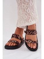Dámské sandály s pásky a zlatými sponami Leopard model 22032147 - Boto