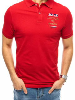 Červené polo tričko s výšivkou Dstreet PX0432