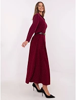 Elegantná maxi sukňa s ozdobným lemom bordová (19720) Elegantná maxi sukňa s ozdobným lemom bordová (19720)