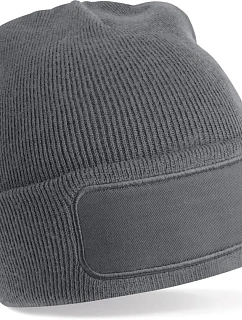 B Pletená čepice s nášivkou  53. graphite grey model 22433292 - Beechfield