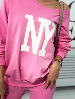 Bavlněná mikina + legíny růžový