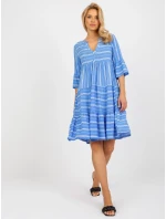 Dámské šaty model 18132711 modré - FPrice