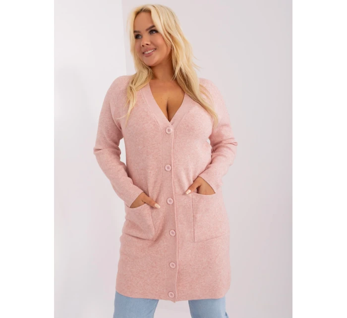 Sweter PM SW PM model 18965611 jasny różowy - FPrice Sweter PM SW PM model 18965611 jasny różowy - FPrice